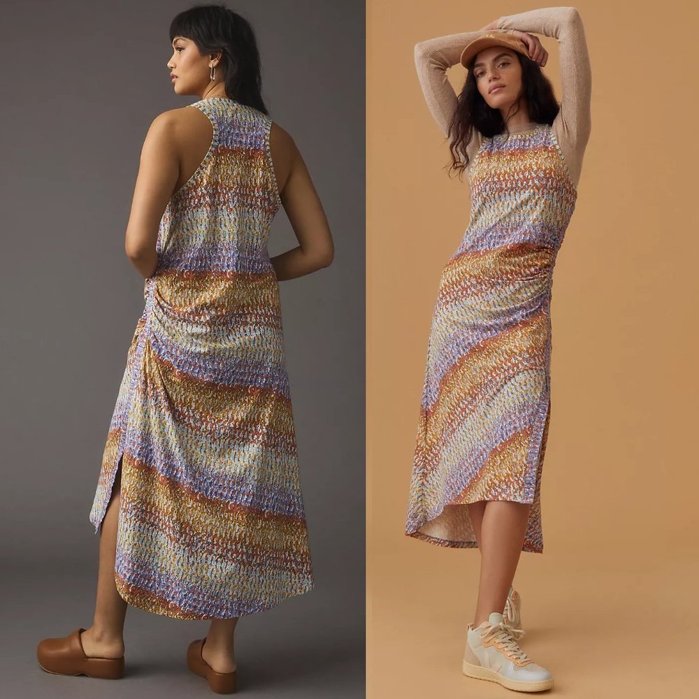 Daily Practice by Anthropologie Mock-Neck Treasure Dress XL new purple